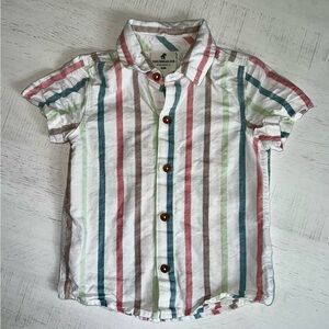 Caribbean Joe Boys Striped Button Down Shirt